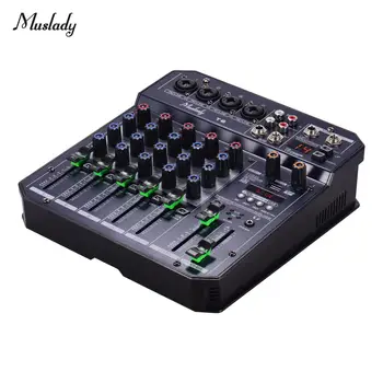 Muslady T6 6-Channel/4-Channel Sound Card Mixing Console Audio Mixer Built-in 16 DSP 48V Phantom power Supports BT Connection
Muslady T6 6-Channel/4-Channel Sound Card Mixing Console Audio Mixer Built-in 16 DSP 48V Phantom power Supports BT Connection