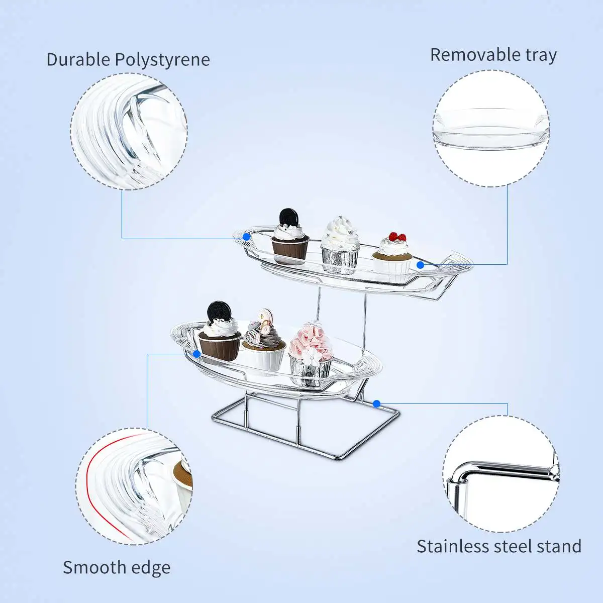 Hot 2 Trays Clear Cake Stand Cupcake Dessert Container Stand Cover Tools For Birthday Party Wedding Decorations Christmas Suppli
Hot 2 Trays Clear Cake Stand Cupcake Dessert Container Stand Cover Tools For Birthday Party Wedding Decorations Christmas Suppli