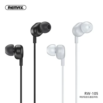 

Remax RW-105 New Music Earphone With HD Mic In-ear 3.5mm Jack Wire Headset For iPhone 6s 6 5s 5 Xiaomi Samsung Huawei Earbuds