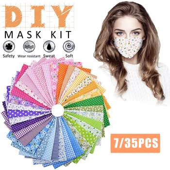 7/35 Piece Cotton Fabric Printing Patchwork DIY Handmade Sewing Fabrics Needlework Accessories Black Breathable Protecting Mask
7/35 Piece Cotton Fabric Printing Patchwork DIY Handmade Sewing Fabrics Needlework Accessories Black Breathable Protecting Mask