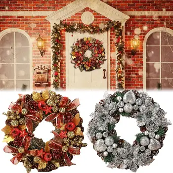 Merry Christmas wreath Party Poinsettia Pine Wreath Door Wall Garland Decoration christmas home decoration accessories
Merry Christmas wreath Party Poinsettia Pine Wreath Door Wall Garland Decoration christmas home decoration accessories