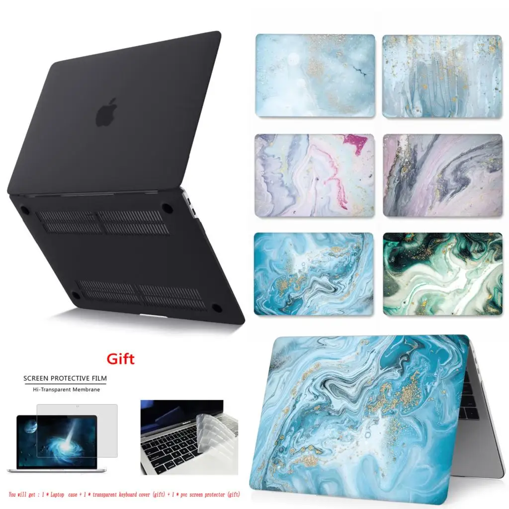 

Marbling Printed shell For MacBook Air M1 chip retina 13 A2337 A2179 Case For Mac A2779 A2780 M1 M2 Pro 13.3 14 15 16 inch Cover