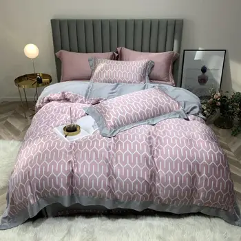 Pink Color Silk Nordic Simplicity Luxury Bedding Set 4Pcs Duvet Cover & Pillowcases Set Single Double Queen King Size
Pink Color Silk Nordic Simplicity Luxury Bedding Set 4Pcs Duvet Cover & Pillowcases Set Single Double Queen King Size