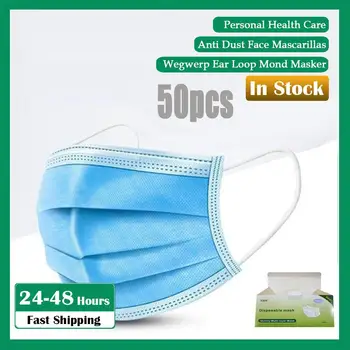 50pcs Safety Air Fog Disposable Air Purifying Face Mask Cover Dust 3-Layer Mouth Filter Masks Wegwerp EarLoop Mond Masker Mask
50pcs Safety Air Fog Disposable Air Purifying Face Mask Cover Dust 3-Layer Mouth Filter Masks Wegwerp EarLoop Mond Masker Mask