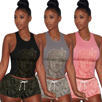 Spring Summer Women Two Piece Set Top and Pants Plus Size Outfits Tracksuit Sweatsuit Outfit Dollar Print Active Sets
Spring Summer Women Two Piece Set Top and Pants Plus Size Outfits Tracksuit Sweatsuit Outfit Dollar Print Active Sets