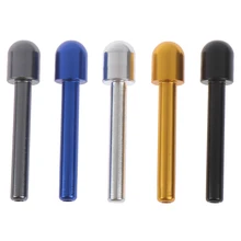 1PC אלומיניום סגסוגת מתכת נבזות טבק מתקן האף צינור 70MM עישון טבק קש Sniffer נבזות באף צינור כיס גודל(China)