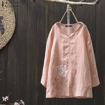 Autumn ZANZEA Long Sleeve Blouse Casual Loose Tunic Tops Women Vintage Floral Printed Cotton Shirts Femme Blusas Robe Chemise
Autumn ZANZEA Long Sleeve Blouse Casual Loose Tunic Tops Women Vintage Floral Printed Cotton Shirts Femme Blusas Robe Chemise