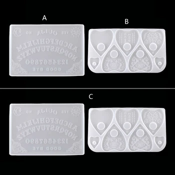 2Pcs Ouija- Board Planchette Resin Molds Gothic Ouija- Board Game Keychain Pendant Epoxy Silicone Molds Jewelry Making
2Pcs Ouija- Board Planchette Resin Molds Gothic Ouija- Board Game Keychain Pendant Epoxy Silicone Molds Jewelry Making