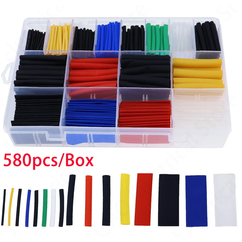 580pcs 530pcs 328pcs 164PCS 2:1 Wrap Wire Cable Insulated Polyolefin Heat Shrink Tube Ratio Tubing Insulation Shrinkable Tubes
580pcs 530pcs 328pcs 164PCS 2:1 Wrap Wire Cable Insulated Polyolefin Heat Shrink Tube Ratio Tubing Insulation Shrinkable Tubes