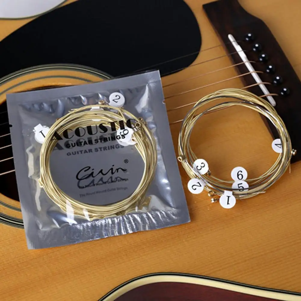 6pcs/set Universal Acoustic Guitar String Brass Hexagonal Steel Core Strings For Musical Instruments Guitars Strings Guitar Acce
6pcs/set Universal Acoustic Guitar String Brass Hexagonal Steel Core Strings For Musical Instruments Guitars Strings Guitar Acce