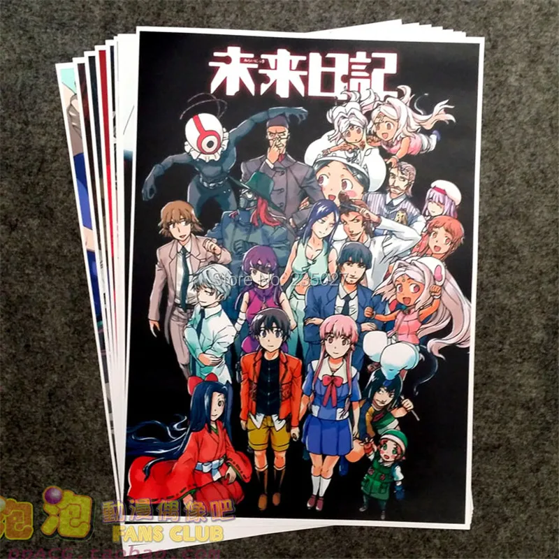 8 шт./компл. Аниме дневник будущего плакат Mirai Nikki Gasai Yuno Yukiteru настенные картины для