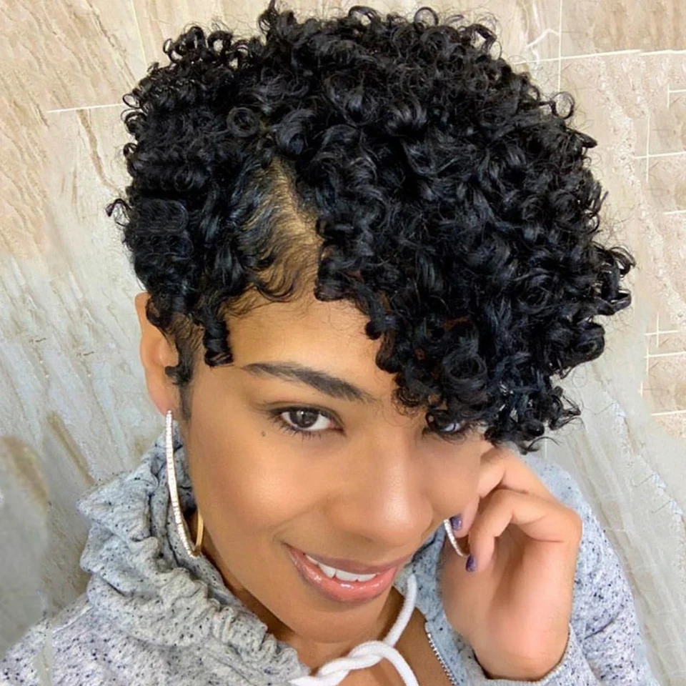 Trueme Curly Lace Front Wig Colored Short Curly Human Hair Wigs For Black Women Ombre Blond Brown Jerry Curl Lace Part Wig 
Trueme Curly Lace Front Wig Colored Short Curly Human Hair Wigs For Black Women Ombre Blond Brown Jerry Curl Lace Part Wig