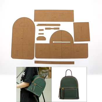 DIY leather craft women backpack kraft sewing pattern template set 21.5x25x11.5cm 
DIY leather craft women backpack kraft sewing pattern template set 21.5x25x11.5cm