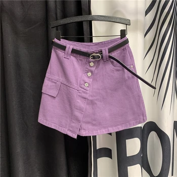 Pink Purple Denim Skirt for Women 2020 Summer New Korean Style Button Skirt Sexy Package Hip Jean Skirts Jupe Femme Nancylim
Pink Purple Denim Skirt for Women 2020 Summer New Korean Style Button Skirt Sexy Package Hip Jean Skirts Jupe Femme Nancylim