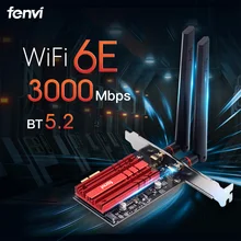 3000Mbps WiFi 6E Intel AX210 Wireless Wi-Fi Card Adapter Bluetooth 5.2 802.11AX 2.4G/5G/6Ghz PCI-Express Desktop PC Network Card
3000Mbps WiFi 6E Intel AX210 Wireless Wi-Fi Card Adapter Bluetooth 5.2 802.11AX 2.4G/5G/6Ghz PCI-Express Desktop PC Network Card