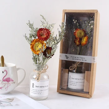 1SET=Dried Flower Bouquet +Glass Vase INS Dried Flower for Home Table Decoration Photo Props Valentine's Day Gift
1SET=Dried Flower Bouquet +Glass Vase INS Dried Flower for Home Table Decoration Photo Props Valentine's Day Gift