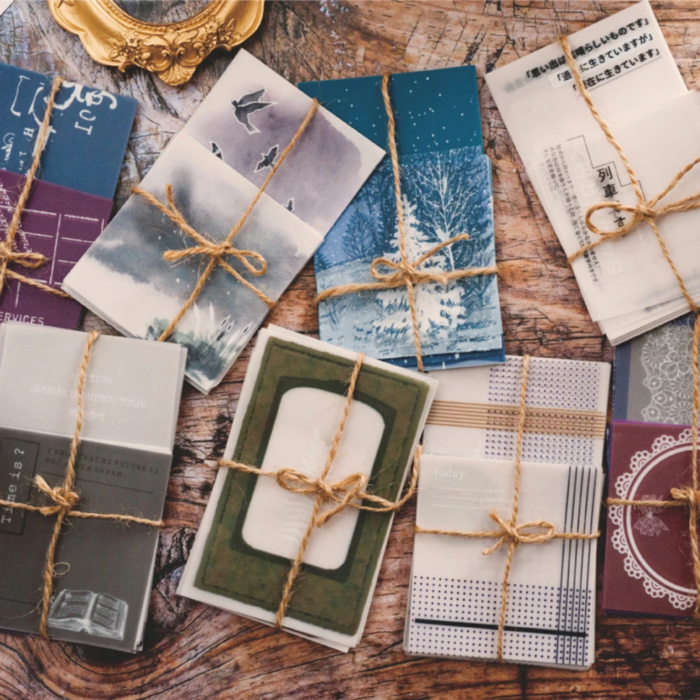 8 styles 30PCs/Pack Vintage Ink Painting Retro Message Paper Note Pad DIY Craft Scrapbooking Natural Printing Planner Stationery
8 styles 30PCs/Pack Vintage Ink Painting Retro Message Paper Note Pad DIY Craft Scrapbooking Natural Printing Planner Stationery