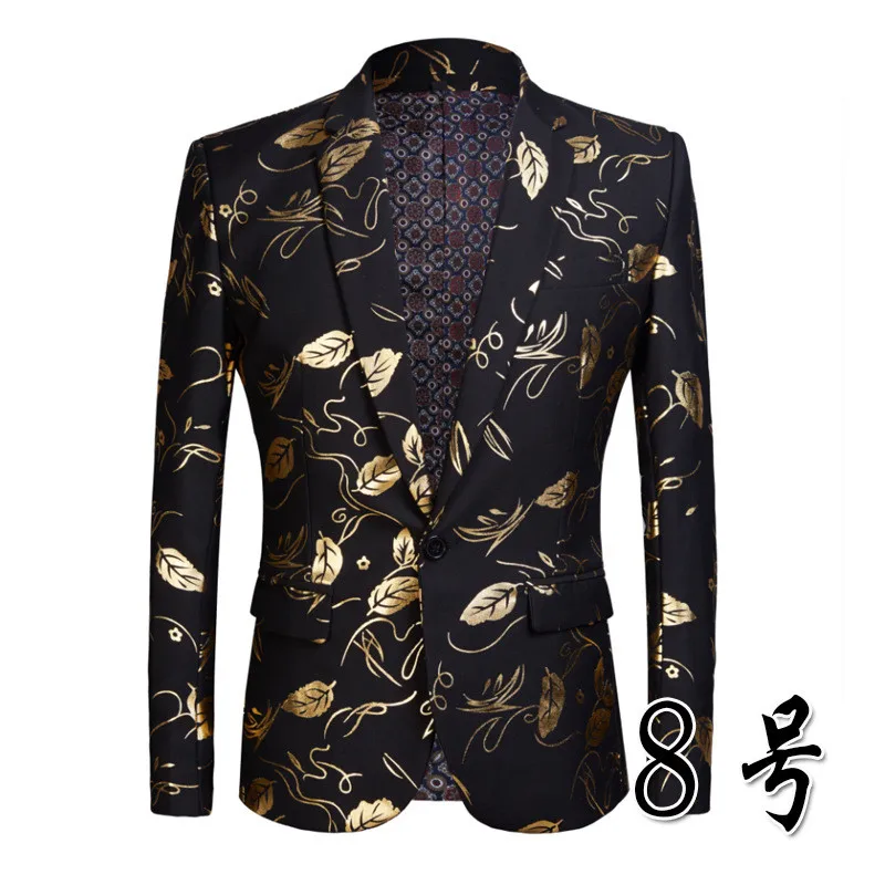 2020 New Tide Mens Fashion Bronzing Printing Blazer Design Plus Size Hip Hot Casual Male Slim Fit Suit Jacket Singer Costume
2020 New Tide Mens Fashion Bronzing Printing Blazer Design Plus Size Hip Hot Casual Male Slim Fit Suit Jacket Singer Costume