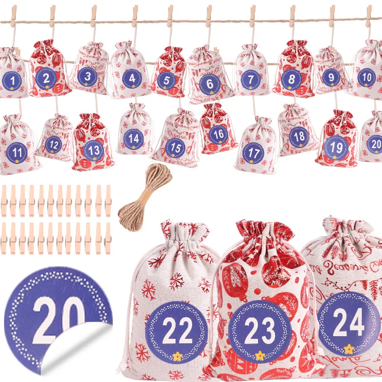 Colorful Bronze Snowflake Elk Christmas Gift Bag Set Christmas Advent Calendar Adhesive Paper Cotton Linen Cloth Bag Kit Set
Colorful Bronze Snowflake Elk Christmas Gift Bag Set Christmas Advent Calendar Adhesive Paper Cotton Linen Cloth Bag Kit Set