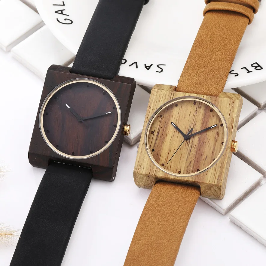 TurnFinger Creative Wooden Couple Watch Personality Square Appearance Beautiful Simple Fashion Leather Strap Luxury Quality
TurnFinger Creative Wooden Couple Watch Personality Square Appearance Beautiful Simple Fashion Leather Strap Luxury Quality