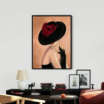 Modern Elegant Lady Canvas Painting Top Hat Girl Wall Art Kids Room Canvas Paintings Cafe Bar Modular Home Art Decor Pictures
Modern Elegant Lady Canvas Painting Top Hat Girl Wall Art Kids Room Canvas Paintings Cafe Bar Modular Home Art Decor Pictures