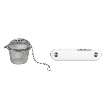 Tea Stainless Strainer Locking Tea Spice Mesh Herbal Ball Diam 6cm with Electric Vacuum Sealing Machine-US Plug
Tea Stainless Strainer Locking Tea Spice Mesh Herbal Ball Diam 6cm with Electric Vacuum Sealing Machine-US Plug