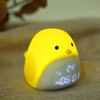 Cute Chick Night Light Digital Alarm Clock USB Charging Night Light with Three Brightness Levels Touching Control Bedside Lamp
Cute Chick Night Light Digital Alarm Clock USB Charging Night Light with Three Brightness Levels Touching Control Bedside Lamp