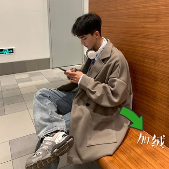 2020 Spring New Year Korean Version Plus Velvet Thick Solid Color Double-breasted Mid-length Couple Loose Casual Coat
2020 Spring New Year Korean Version Plus Velvet Thick Solid Color Double-breasted Mid-length Couple Loose Casual Coat