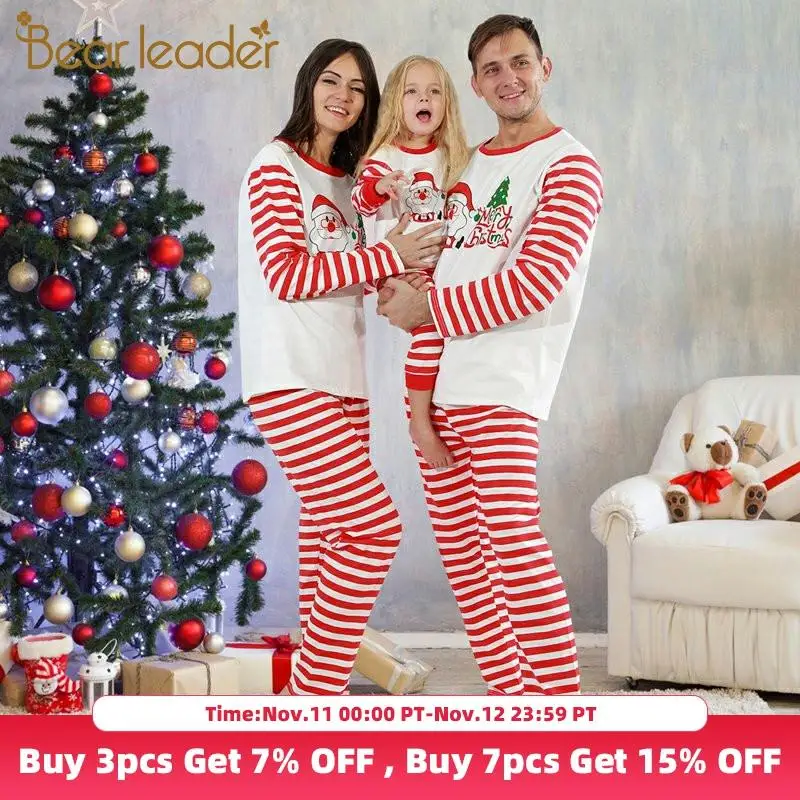 Bear Leader Family Matching Outfits New Fashion Christmas Party Outfits Cartoon Striped Print Clothes Suits 2Pcs Children Suit
Bear Leader Family Matching Outfits New Fashion Christmas Party Outfits Cartoon Striped Print Clothes Suits 2Pcs Children Suit