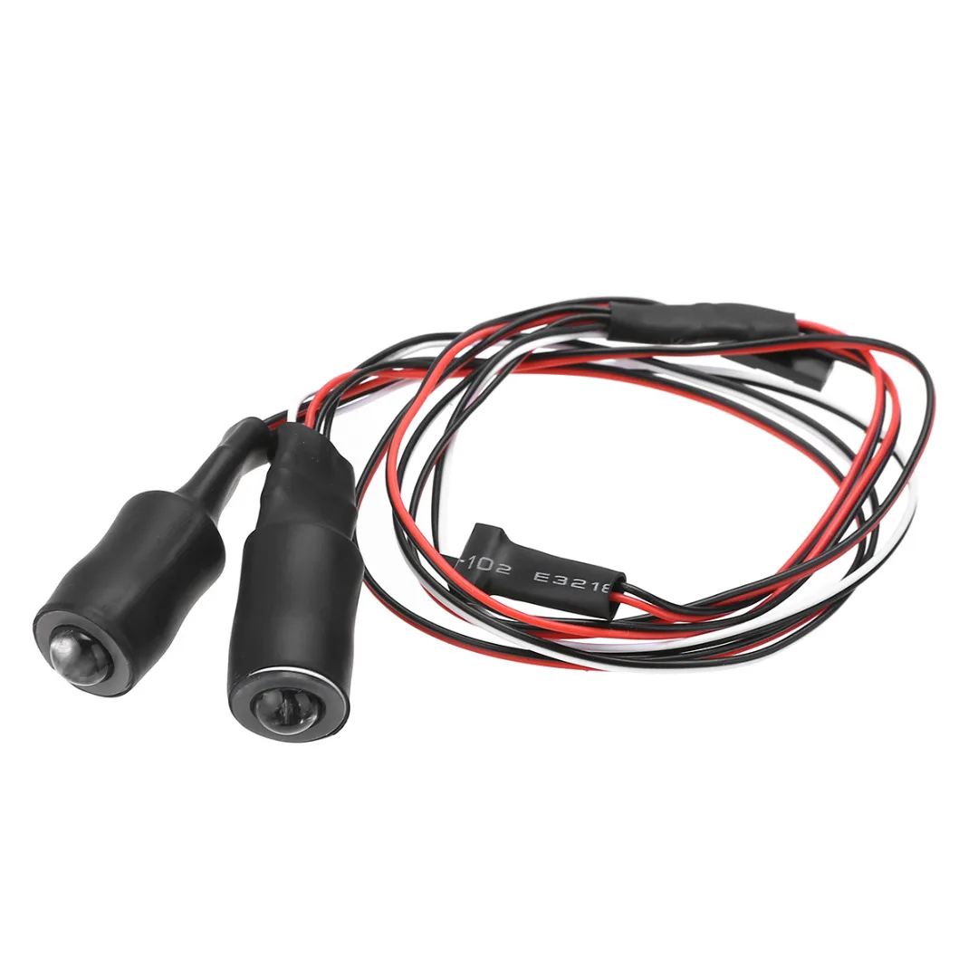 2 LEDs 10mm/13mm Red White Blue Yellow Green Angel Eyes LED Headlight Light For 1/10 RC Cars Truck
