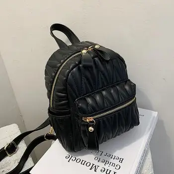 Fashion Women Backpack Bag 2020 PU Leather Women Backpack Designers Brand for Teenage Girl High Quality Pleated Travel Rucksack
Fashion Women Backpack Bag 2020 PU Leather Women Backpack Designers Brand for Teenage Girl High Quality Pleated Travel Rucksack