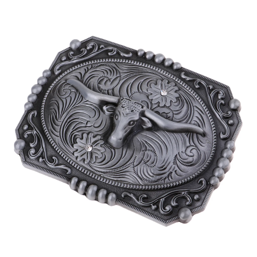 Men's Western Classic Cowboy Texas Long Bull Horn Floral Large Rodeo Belt Buckles Jeans Accessories Gift Men's Western Classic Cowboy Texas Long Bull Horn Floral Large Rodeo Belt Buckles Jeans Accessories Gift