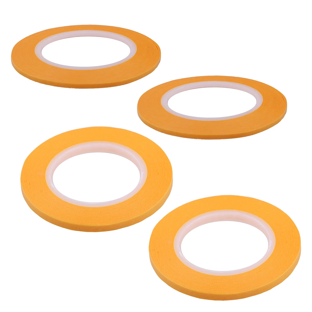 4x Paper Masking Tape Roll, 19.7 Yards x 2/3/4/6mm, DIY Supplies for Modeling Fine Line, Airbrush Painting, Trim Decoration 4x Paper Masking Tape Roll, 19.7 Yards x 2/3/4/6mm, DIY Supplies for Modeling Fine Line, Airbrush Painting, Trim Decoration