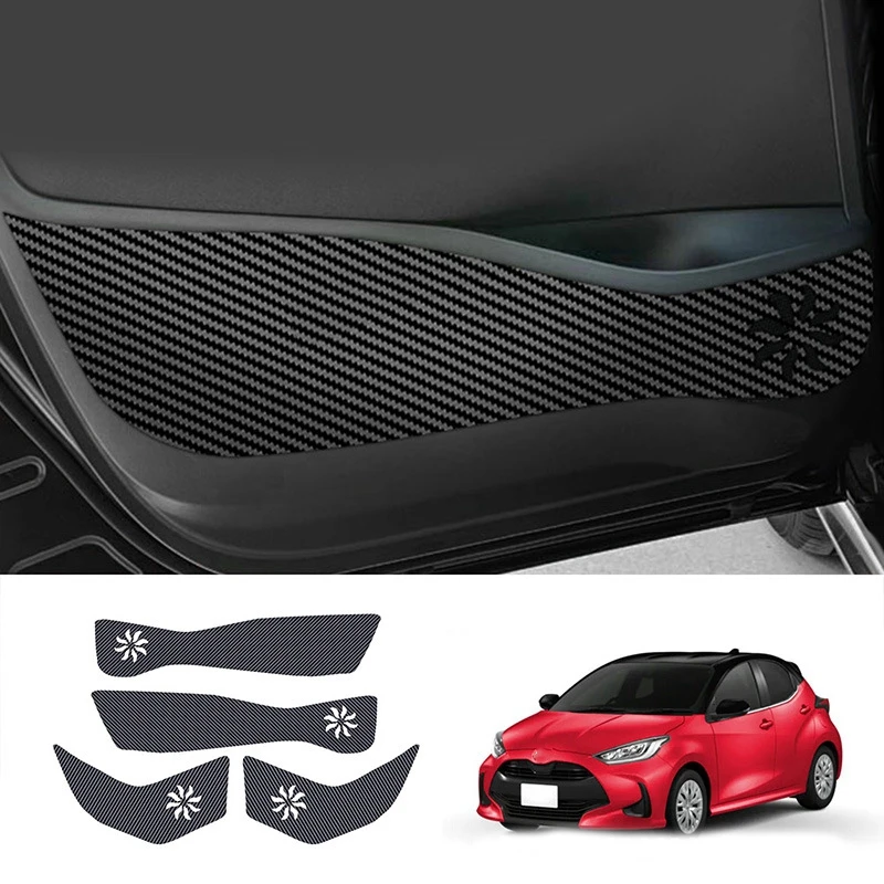 4Pcs Car Door Anti-Kick Mat Anti-Scratch Protective Cover For Toyota Yaris | Спорт и развлечения