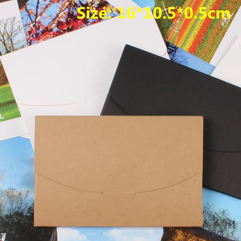 50pcs/lot-16*10.5*0.5cm Blank Black White Kraft Paper Envelope Postcards Greeting Card Cover Photo Packaging Boxes
50pcs/lot-16*10.5*0.5cm Blank Black White Kraft Paper Envelope Postcards Greeting Card Cover Photo Packaging Boxes