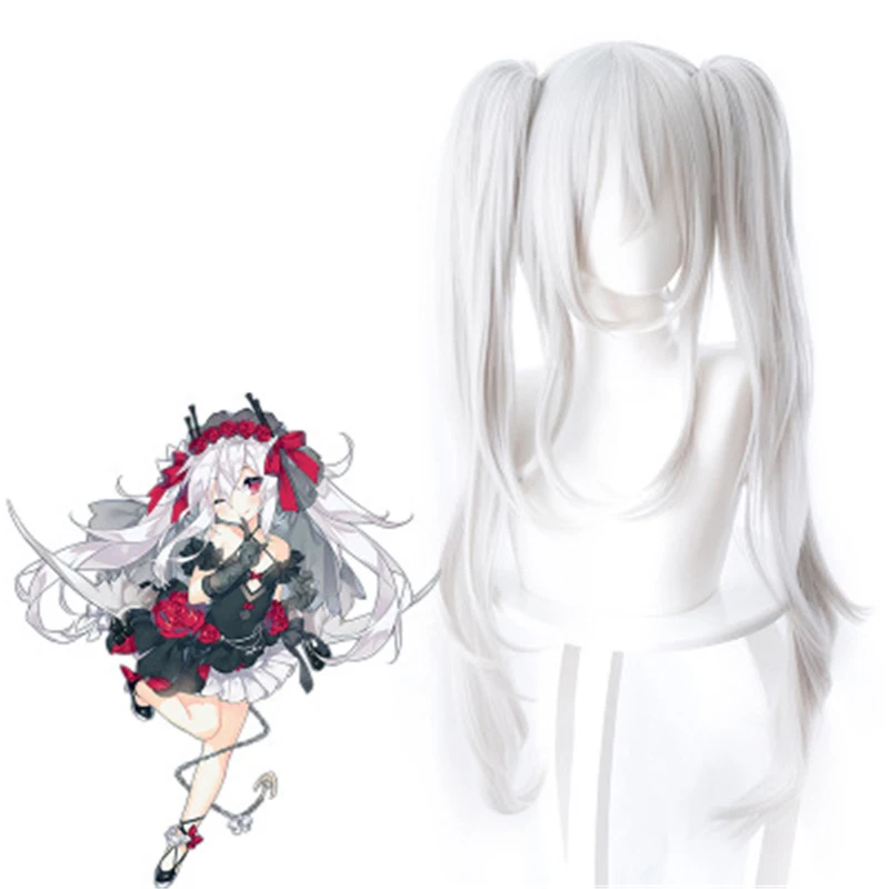 Azur Lane Cosplay Wig Silver White Long Heat Resistant Synthetic Wig Azur Lane Vampire Anime Costume Wigs with Chip Ponytails
Azur Lane Cosplay Wig Silver White Long Heat Resistant Synthetic Wig Azur Lane Vampire Anime Costume Wigs with Chip Ponytails