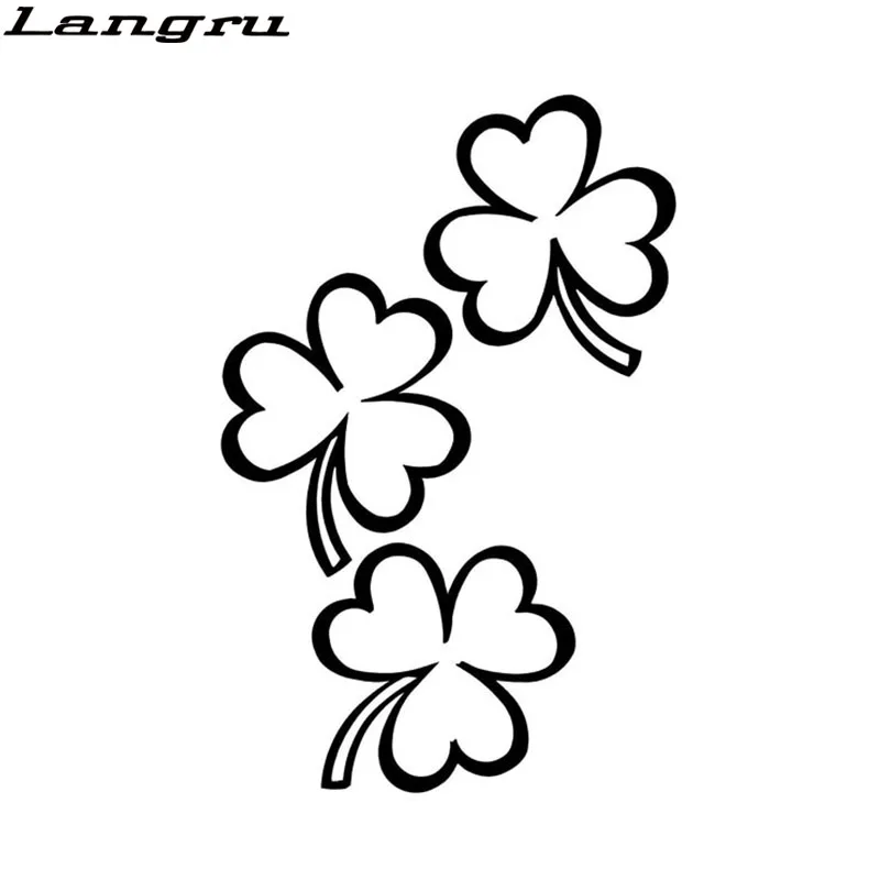 Langru 9 9*15 2 см Lucky Clover виниловые наклейки для автомобиля декоративные аксессуары Jdm |