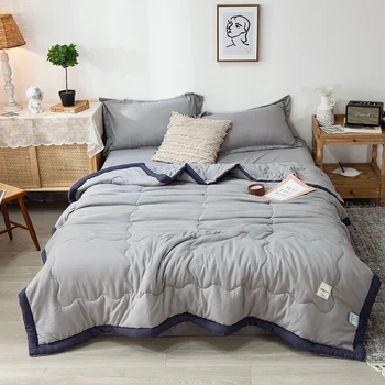 1pc Japanese style Grey Summer Quilt Comforter Air Condition Patchwork Solid Soft Washed Cotton Blanket 200*230cm Home Textile
1pc Japanese style Grey Summer Quilt Comforter Air Condition Patchwork Solid Soft Washed Cotton Blanket 200*230cm Home Textile