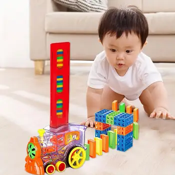 Domino Train Toy Set Electric Train Model with Light Sound Abilities Developing Colorful Train Toy Set for Children
Domino Train Toy Set Electric Train Model with Light Sound Abilities Developing Colorful Train Toy Set for Children