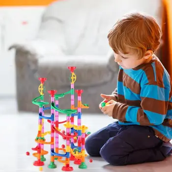 DIY Track Rolling Ball Maze Building Blocks Personality Especially Creative Added Interest 3D Xmas Assembled Toy Child Kid Gift
DIY Track Rolling Ball Maze Building Blocks Personality Especially Creative Added Interest 3D Xmas Assembled Toy Child Kid Gift