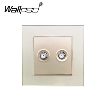 2 Satellite Wall Socket Gold Glass Panel Wallpad 2 Pin Satellite socket Connector 86mm * 86mm
2 Satellite Wall Socket Gold Glass Panel Wallpad 2 Pin Satellite socket Connector 86mm * 86mm