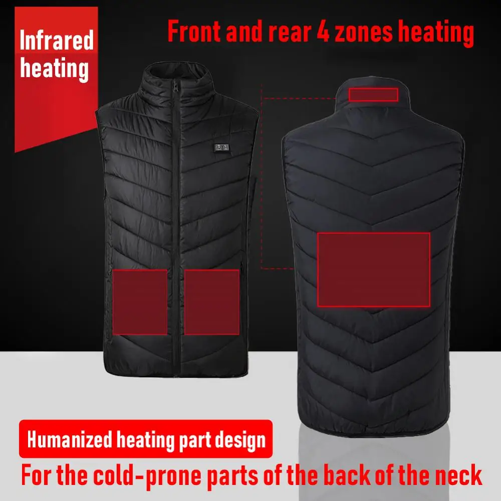 front and rear 4 zones Heated Vest Men Winter Dual-Control Intelligent Heating Electric Jacket USB Charging Outdoor Vest Hiking
front and rear 4 zones Heated Vest Men Winter Dual-Control Intelligent Heating Electric Jacket USB Charging Outdoor Vest Hiking