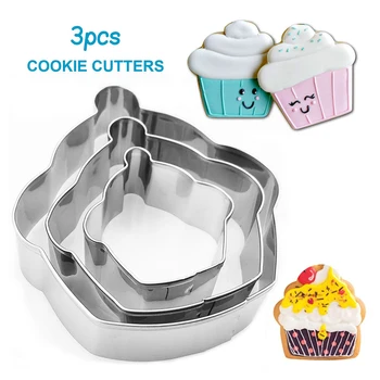 3pcs/set Cupcake Shape Stainless Steel Biscuit Mold Cup Cake Cookie Cutter Baking Tool Dessert Utensils
3pcs/set Cupcake Shape Stainless Steel Biscuit Mold Cup Cake Cookie Cutter Baking Tool Dessert Utensils
