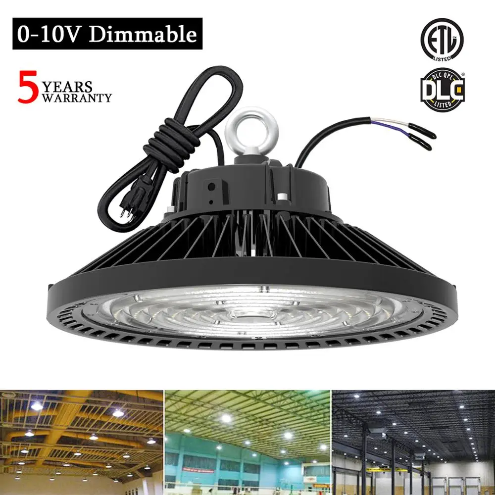 

UFO Led High Bay Light 100W 150W 200W 240W Industial Garage Warehouse Lighting 1-10V Dimmable Shop Light Daylight White 5000K