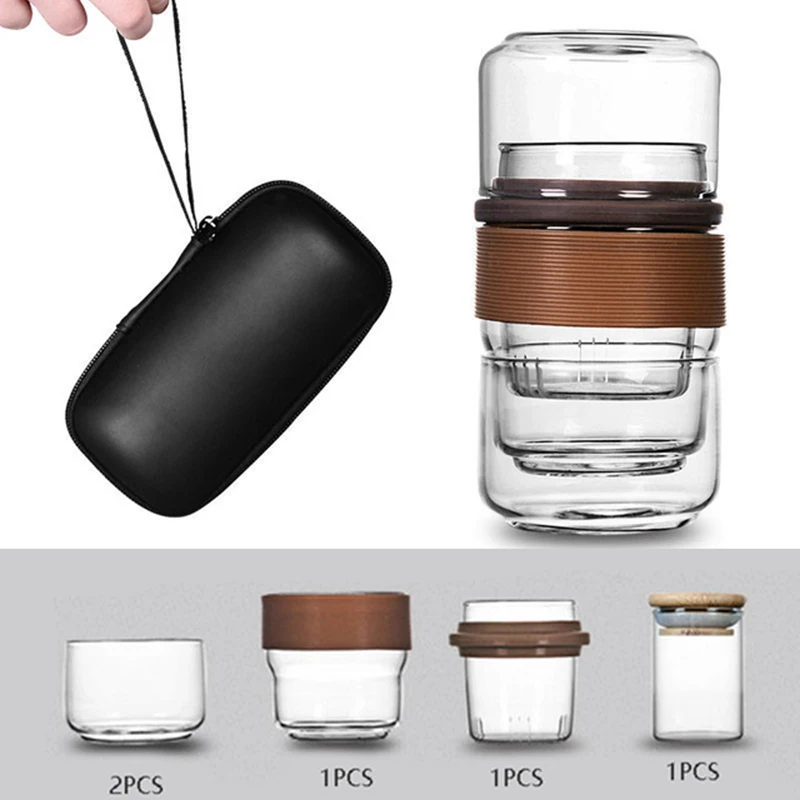 Travel Tea Set Kung Fu Tea Pot with Portable Case Glass Teacups with Infuser for Travel Home Tea Leaves Container Tea Cup Set
Travel Tea Set Kung Fu Tea Pot with Portable Case Glass Teacups with Infuser for Travel Home Tea Leaves Container Tea Cup Set