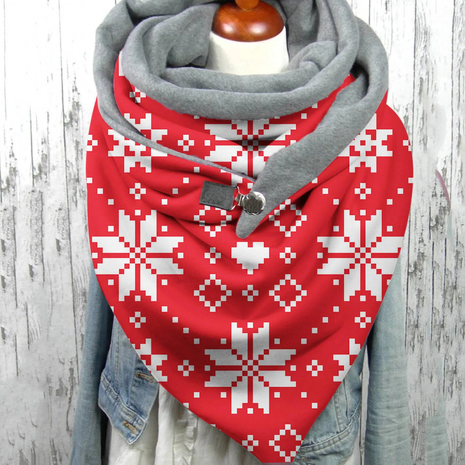 Christmas Scarf Women Shawls And Wraps Button Multifunction Blanket Snowflake Print New Year Winter Warm Scarves Foulard Femme
Christmas Scarf Women Shawls And Wraps Button Multifunction Blanket Snowflake Print New Year Winter Warm Scarves Foulard Femme