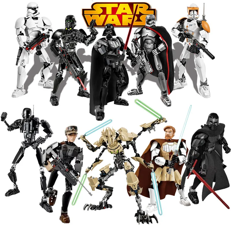 Legoingly Star Wars Block Stormtrooper Darth Vader Kylo Ren Chewbacca Boba Jango Fett General Grievou Brick for Figure Kid Toy
Legoingly Star Wars Block Stormtrooper Darth Vader Kylo Ren Chewbacca Boba Jango Fett General Grievou Brick for Figure Kid Toy