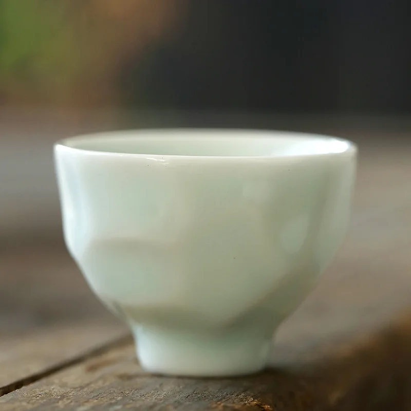 

White Jade Porcelain Kung Fu Cup Ceramic Master Cup Tea Ceremony Cup Small Cup Ceramic Whiteware Teacup Single Cup