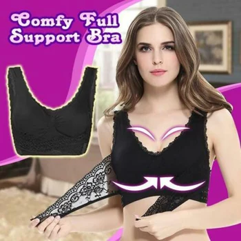 Comfy Full Support Bra Lace Bralette Solid Color Front Cross Side Buckle Brassiere NIN668
Comfy Full Support Bra Lace Bralette Solid Color Front Cross Side Buckle Brassiere NIN668