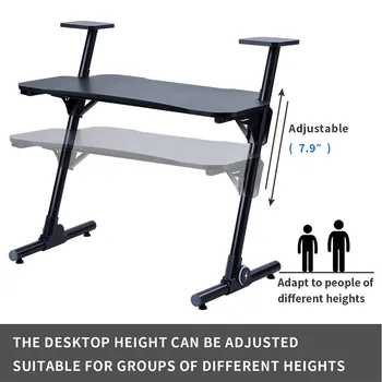 Gaming Desk Office Table Adjustable Storage Space Professional Leisure Desk Sturdy Stable Z-Shaped Work Student Home Furniture 
Gaming Desk Office Table Adjustable Storage Space Professional Leisure Desk Sturdy Stable Z-Shaped Work Student Home Furniture